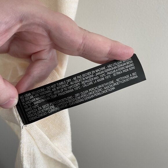 Zara Knit Women M Beige Wool Blend Sheer Lightweight Short Sleeve Sweater NWT - Picture 8 of 11